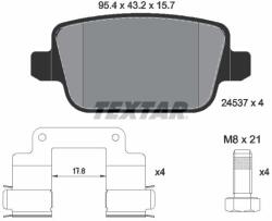 TEXTAR Fékbetét készlet TEXTAR 2453702 for VOLVO, LAND ROVER (2453702)