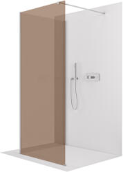 Cerano - Zuhanykabin Onyx Corner Cube B/J - 8 mm - négyzet alakú tartó - króm, bronz üveg - 90x90x200 cm