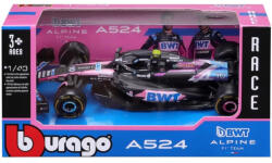Bburago Bburago: BWT Alpine F1 Team A524 (2024) mașină de curse F1 model auto din metal 1/43 (Pierre Gasly #10) (017980-01701)