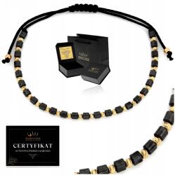 Golden Haus Eredeti Arany Női Zsinóros Karkötő Gyöngyökkel Minta 585 (bransoletka celebrytka kuleczki kryształki)