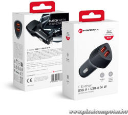  Car charger Forcell F-Energy Carbon 2 x USB A QC3.0 3A 36W CC50-2A black (5903396133794) - pixelcomputer