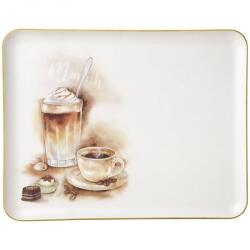 IHR Coffee kávés laminált fa tálca - 36x1, 5x28 cm - IHR (FR-WTL1097960)