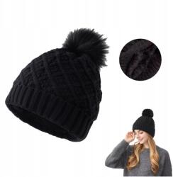  Stílusos Női Téli Sapka Pompommal, Meleg, Téli, Polár Béléssel (Bomevarica2323056)