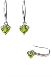  Cercei Peridot Inima Fatetat 17x6x14 mm Argint 925 - 1 Pereche