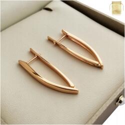 Golden Celebrity Fülbevaló Arany Agyar Sebészeti Acél Sima Aranyozott Klasszikus 18K (Biżuteria dla niej dziewczyny babci żony mamy)