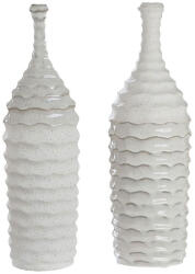  „Granito fehér színű, hullámos mintázatú kerámia váza - 41 cm