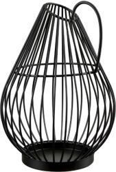  „Stockholm fekete fém váza - 21 cm