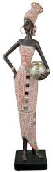  „Malaika gyönyörű afrikai stílusú figura barna és rose színben - 34 cm