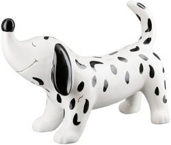 2 részes fehér színű vidám dalmata kutyás kerámia szobor 16cm és 25cm