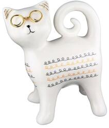  Hófehér és arany színű porcelán persely - 12 cm