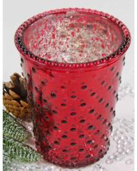  Gyertyatartó piros 10*12, 5 cm