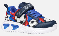 GEOX kék focis, kisfiú sportcipő - légáteresztő, villogó LED - gyerekcipo - 18 990 Ft