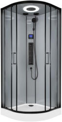 Kerra Orion Black 90x90 hidromasszázs zuhanykabin (ORION-90-BL) - kerra