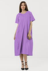 Pierino Rochie din poplin de bumbac, cu croi lejer si design minimalist, lila Talie unica