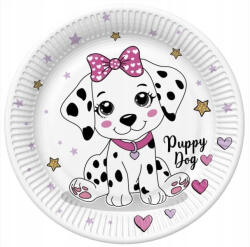  Állatos Charming Puppy papírtányér 8 db-os 22, 7 cm (PKK773135)