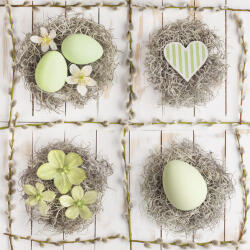  Húsvét Pastel Collage szalvéta 20 db-os 33x33 cm (PKK031944) - eking