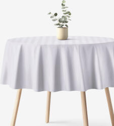 Goldea kör alakú damaszt terítő - világosszürke csíkos Ø 180 cm