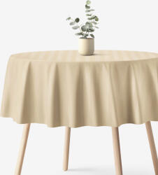 Goldea kör alakú damaszt terítő - arany csíkos Ø 120 cm