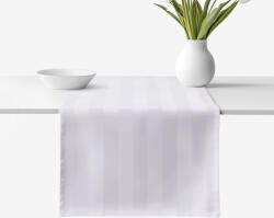 Goldea ünnepi damaszt asztali futó - világosszürke csíkos 20x120 cm