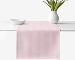 Goldea ünnepi damaszt asztali futó - régi rózsaszínű csíkos 50x140 cm