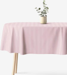 Goldea ovális ünnepi damaszt terítő - régi rózsaszínű csíkos 140 x 280 cm