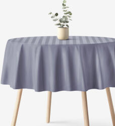 Goldea kör alakú damaszt terítő - sötétszürke csíkos Ø 120 cm