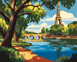 Alkotásutca Szerelem a Szajnán - Számfestő készlet kereten 40x50