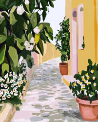 Alkotásutca Virágos nyugalom - Számfestő készlet kereten 40x50