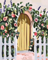 Alkotásutca Virágok kapuja - Számfestő készlet kereten 40x50