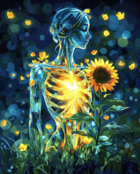 Alkotásutca A lélek virágzása - Számfestő készlet kereten 40x50