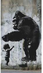 As Creation Fototapet Graffiti Gorila alb negru