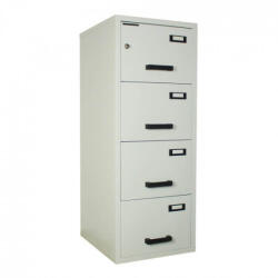 COMSAFE Clasificator metalic antifoc, cu 4 sertare, 65.3x54.5x150 cm Fire File 4000