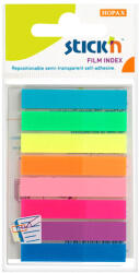 STICK'N Stick index plastic transparent color 45 x 8 mm, STICK'N