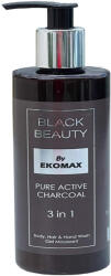 Ekomax Sapun lichid 3 in 1 EKOMAX Black Beauty Pure Active Charcoal, 330 ml