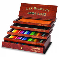 KOH-I-NOOR Creioane colorate KOH-I-NOOR 8896-5DK, 180 piese/cutie lemn