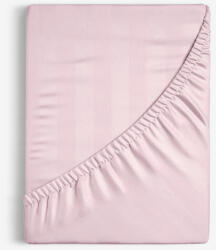 Goldea cearceaf de pat din damasc cu elastic - dungi roz vechi cu luciu satinat 160 x 200 cm