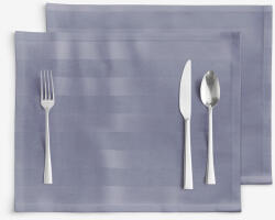 Goldea suporturi farfurii din damasc - dungi gri închis cu luciu satinat - 2 buc 30 x 40 cm Fata de masa