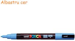 uni Marker varf 0.9-1.3 mm UNI Posca PC-3M albastru cer