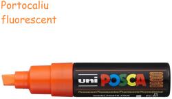 uni Marker varf 8 mm UNI Posca PC-8K portocaliu fluorescent