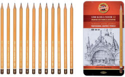 KOH-I-NOOR Set creion grafit KOH-I-NOOR Art 1502, 8B-2H, 12 buc/set