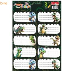 TANEX Etichete scolare autoadezive 30 buc/set, TANEX Dino