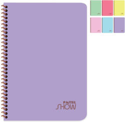 Keskin Color Caiet cu spirala A4, 120 file, coperta plastic, KESKIN COLOR Pastel Show dictando
