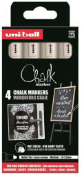uni Marker creta lichida alba 1.8-2.5 mm, UNI Chalk PWE-5M-4P, 4 buc/set