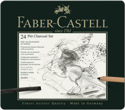 Faber-Castell Set desen FABER-CASTELL Pitt Monochrome Carbune 24 piese, FC112978