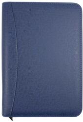  Agenda organizator mare, cu fermoar, calculator inclus albastru inchis