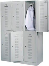 CEHA Vestiar metalic cu 6 usi, 118.5x50x194.5 cm CEHA