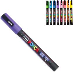 uni Marker cu sclipici varf 0.9-1.3 mm UNI Posca Glitter PC-3ML violet