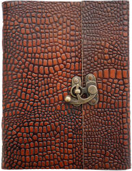  Jurnal vintage 16x20.5 cm, coperta piele si clapeta, Krashell KR-L001