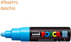 uni Marker varf 4.5-5.5 mm UNI Posca PC-7M albastru deschis