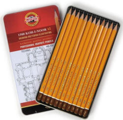 KOH-I-NOOR Set creion grafit KOH-I-NOOR Technic 1502, HB-10H, 12 buc/set